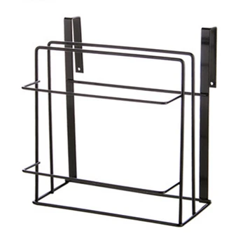 

Iron Pot Rack Towels Storage Tableware Shelf Kitchen Cupboard Door Mount Tool
