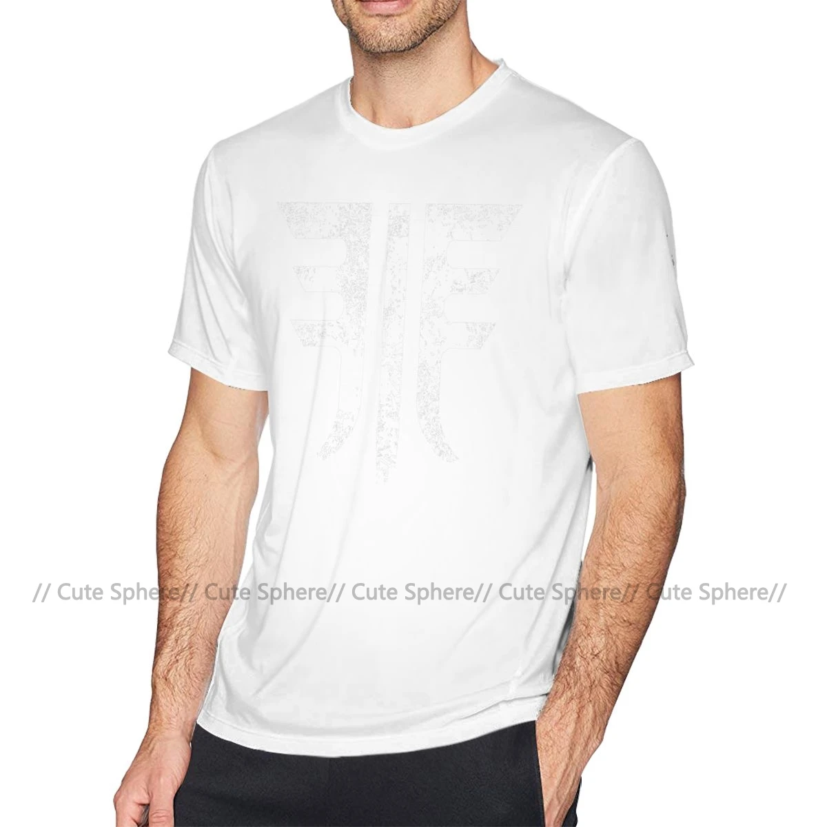 Футболка с надписью «DESTINY», футболка с надписью «FORSAKEN», модные мужские футболки из 100 хлопка, Милая футболка с коротким рукавом и рисунком 4xl - Цвет: White