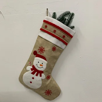 

1 Set 3Pcs Christmas Decoration Santa Clause Snowman Deer Socks (Assorted Color)