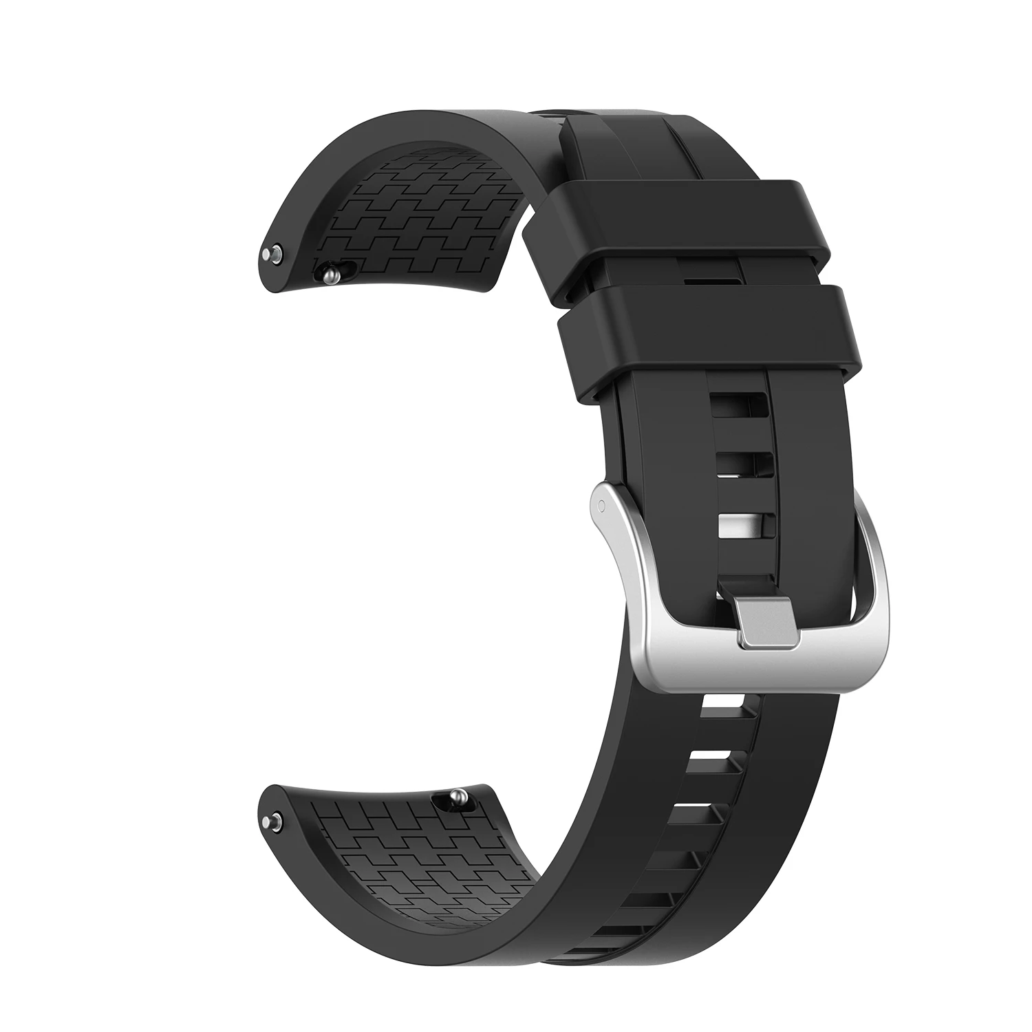 black Сменные аксессуары для наручных часов для huawei Watch GT 46 мм официальный силиконовый ремешок универсальный дисплей ширина 22 мм - Цвет: black