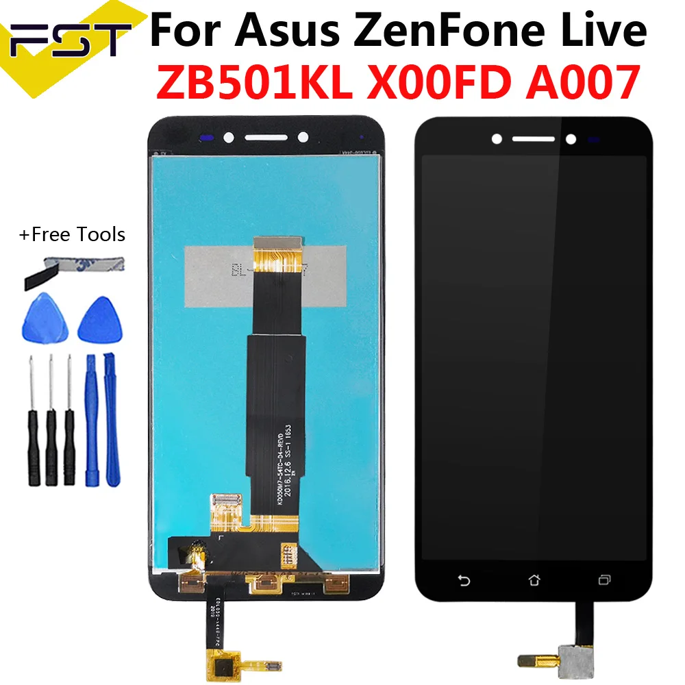 5,0 ''для Asus ZenFone Live ZB501KL X00FD A007 ЖК-дисплей+ кодирующий преобразователь сенсорного экрана в сборе с рамкой запчасти+ Инструменты