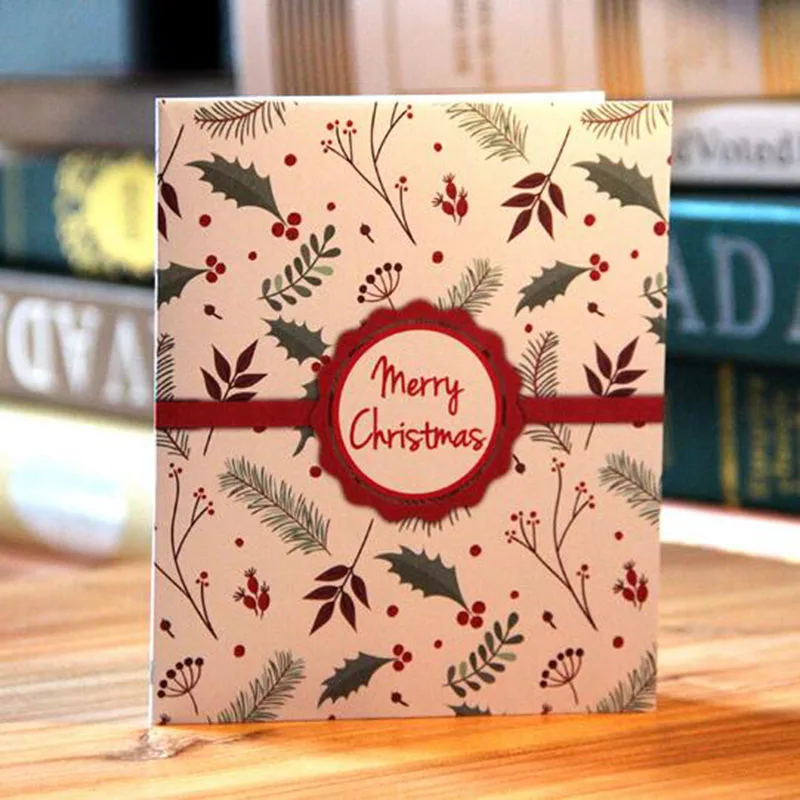  3pcs/10pcs Creative Christmas Invitation Card 3D Hollow Christmas Tree Snowman Santa Claus Postcard - 4.0003E+12