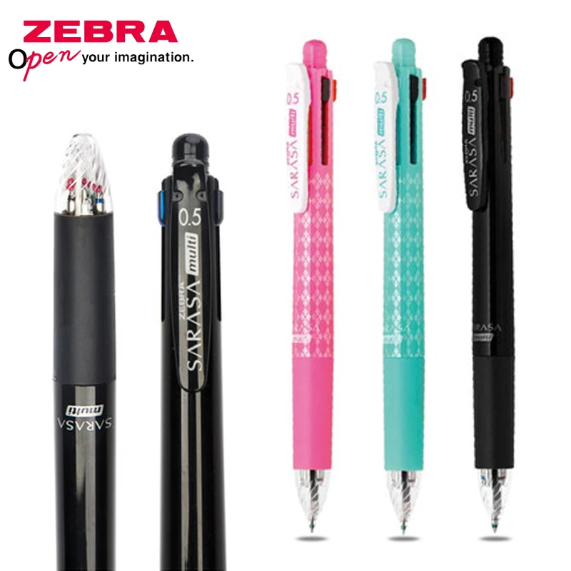 

1PCS JAPAN ZEBRA Multifunctional 4-color Pen + Automatic Pencil 0.5mm J4SA11 Multicolor Neutral Pen Red, Blue and Black Core