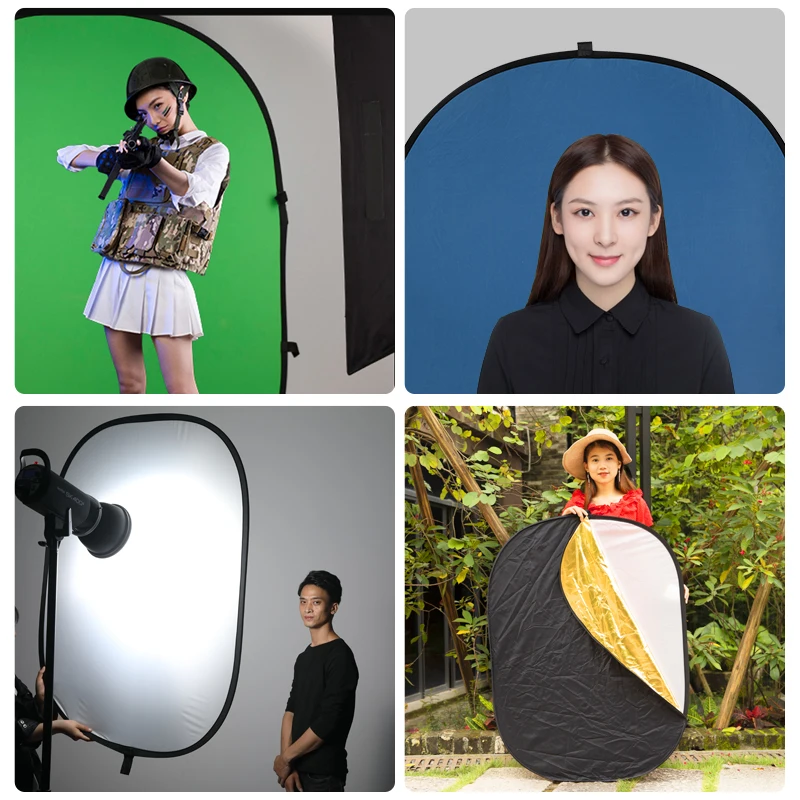 7 in 1 Reflector For Photo Studio Photography Accessories Handhold Collapsible Portable Light Diffuser 7in1 Colors Photography Reflector