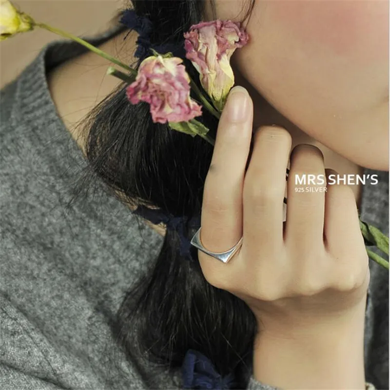 925 Sterling Silver Women Opening Rings