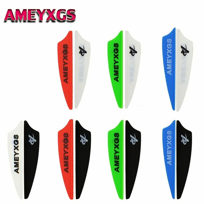 

36pcs 2Inch Rubber Vanes Arrow Feather Shield Shape Fletching Arrow Fletches DIY Tools For Hunting Shooting Archery Accessories