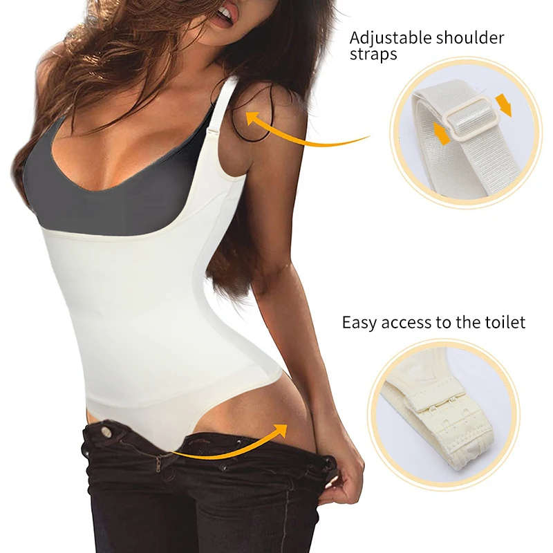 Buy Burvogue Body Shaper, Women Zipper Firm Control Shapewear