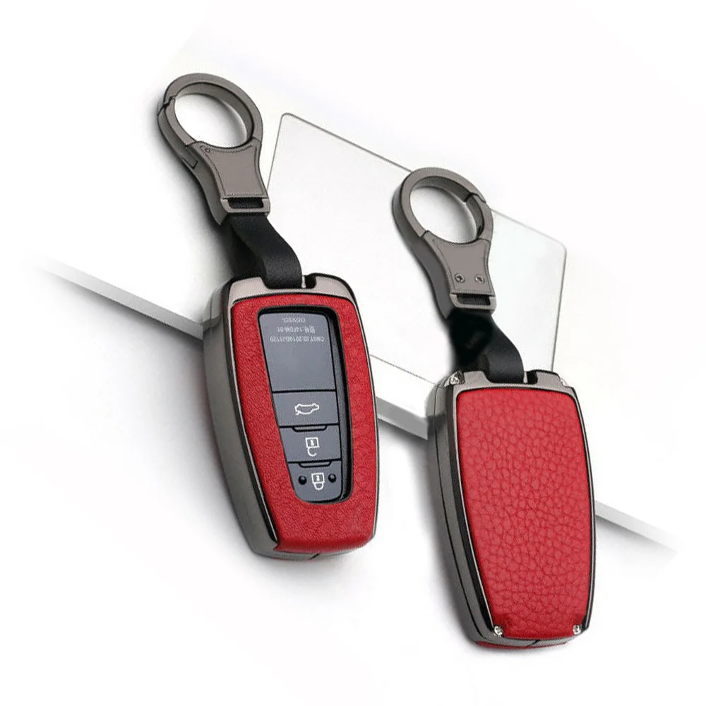 Для Toyota Camry Hybrid- чехол для ключа автомобиля Замена Авто красные защитные чехлы Fob