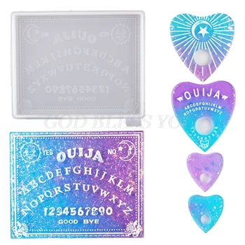 

DIY Crystal Epoxy Resin Mold Divination Board Psychic Board Silicone Mirror Mold Swing Table and Listing Mold For Resin
