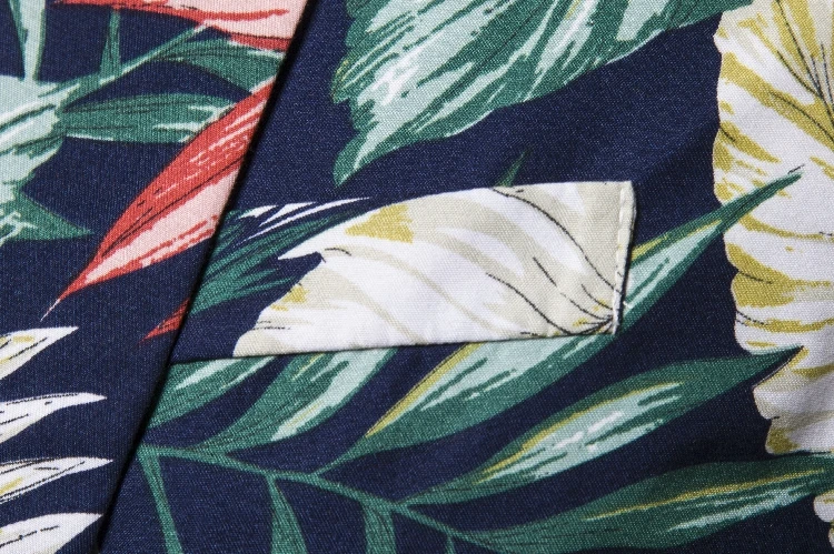 New Men Autumn Slim Fit Hawaiian Holiday Style Blazer Men Flower Series Floral Print Single Buckle Blazer