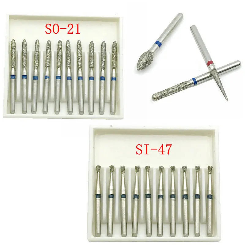 

10pcs/set Dental Diamond Burs Drills High Speed Handpiece Polishing Whitening Tools Dental Burs for Teeth Whitening