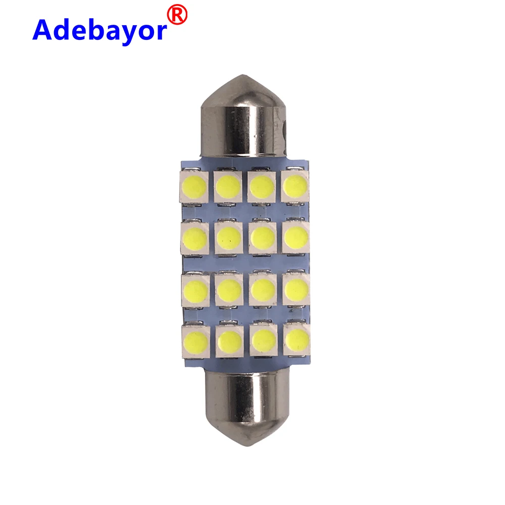 3528X39 мм c10w 16SMD светодиодсветодиодный белая синяя Автомобильная купольная