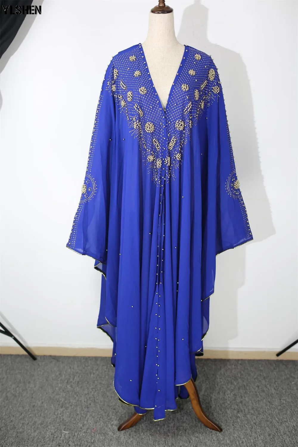 Super Size African Dresses for Women Dashiki Diamond African Clothes Bazin Riche Sexy Luxury Robe Hooded Cape Africa Dress 2019 03