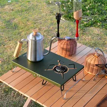 Складной стол для уличной плиты, легкий складной столик из алюминиевого сплава, с сумкой для хранения, для приготовления пищи, для кемпинга Складной стол для уличной плиты, легкий складной столик из алюминиевого сплава, с сумкой для хранения, для приготовления пищи, для кемпинга