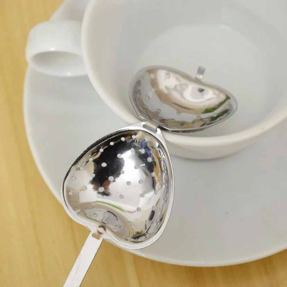 LINSBAYWU новые творческие Нержавеющая сталь сердце Форма Чай заварки ложечка-фильтр для чая круче Классическая дверная ручка душа милые Чай фильтр
