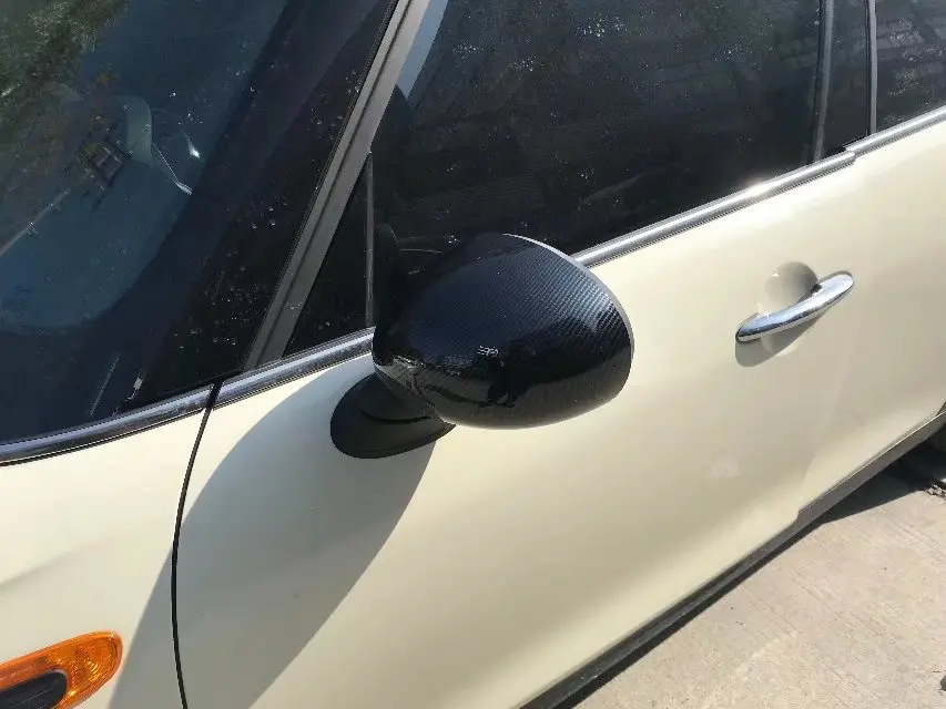 Для Mini Cooper, 2 шт., углеродное волокно, АБС ХРОМ, автомобильная Боковая дверь, зеркало заднего вида, защитная рамка, накладка, аксессуары для стайлинга автомобилей