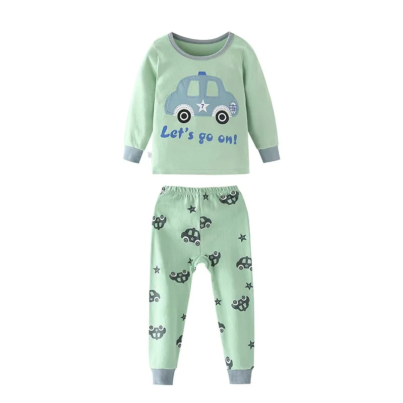Детские пижамы 2 предмета, детская одежда для сна с длинными рукавами и героями мультфильмов одежда для маленьких девочек костюмы для сна весенние хлопковые детские пижамы, ночная рубашка для мальчиков - Цвет: A4