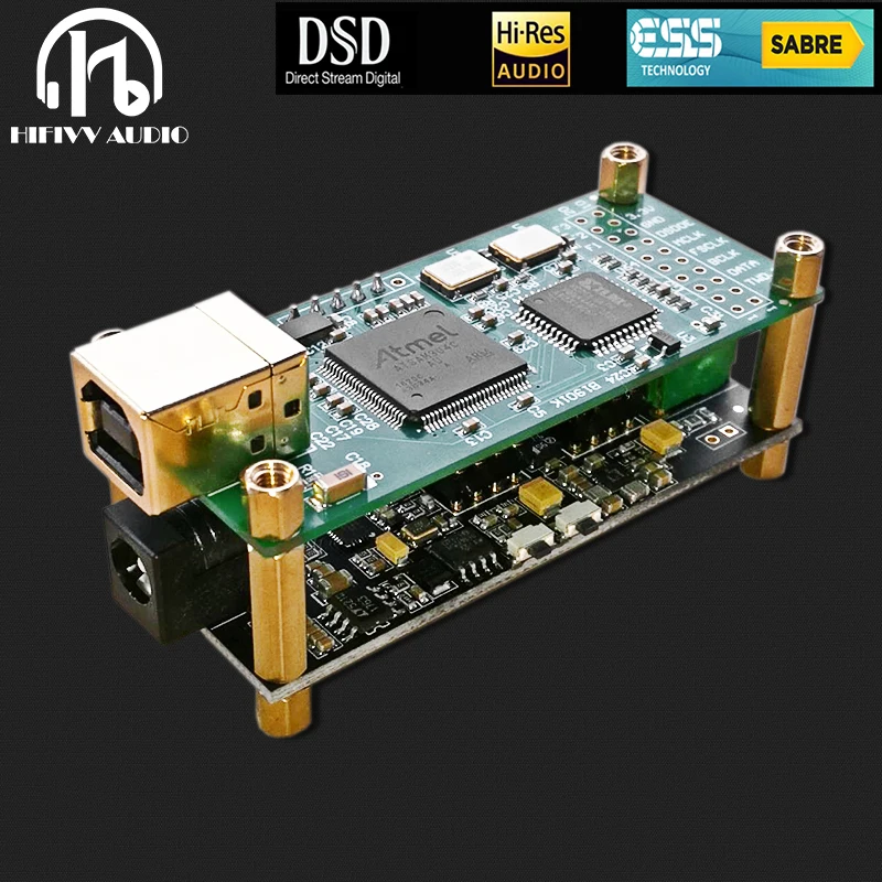 Hifi USB декодер плата усилитель DAC Amanero Combo384 USB до 3,5 мм разъем выход USB IIS поддержка DSD 256 32 бит 384K DC9V