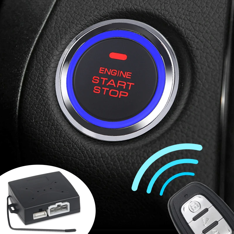 

Car 12V universal remote starter stop automatic keyless entry system engine start alarm system button set