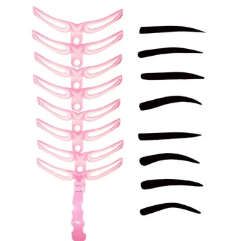 

8 in1 Eyebrow Shaping Template Eyebrow Grooming Shaping Stencil Kit DIY Eyebrow Makeup Reusable Template Eyebrow Mold