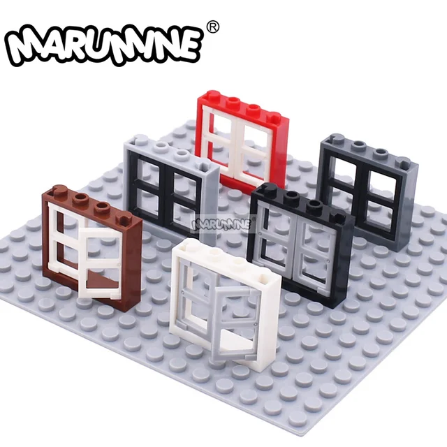 Marumine 3854 Pane For Window 1x2x3 With 60594 Window 1x4x3 No Shutter Tabs Building Blocks Model Kit House Construction Set 1
