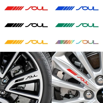 

Car Wheel Sticker Car Logo Badge Emblem sticker Decal for Kia Soul rio ceed sportage cerato car styling accessories