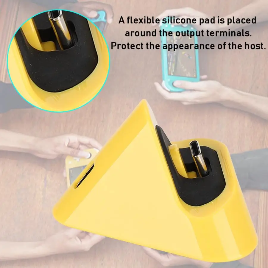 Portable Triangular Type-C Charging Base Metal Bottom Charger for Switch / Lite Host New