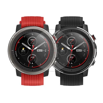 

Tempered Glass Screen Protector Cover Protective Film Guard For Xiaomi Huami AMAZFIT Stratos 3 Smartwatch GPS Sport Smart Watch