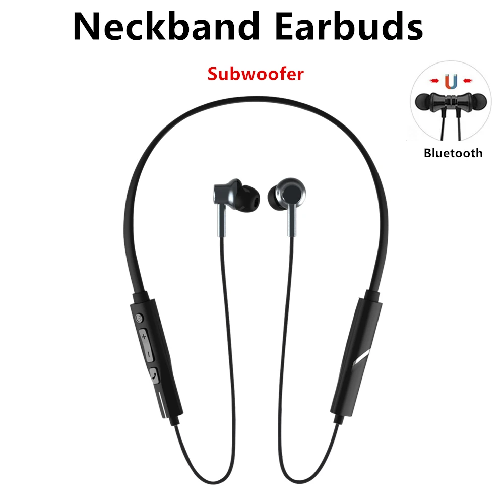Шейным bluetooth наушники с микрофоном auriculares спортивные сабвуфер беспроводные kulaklık