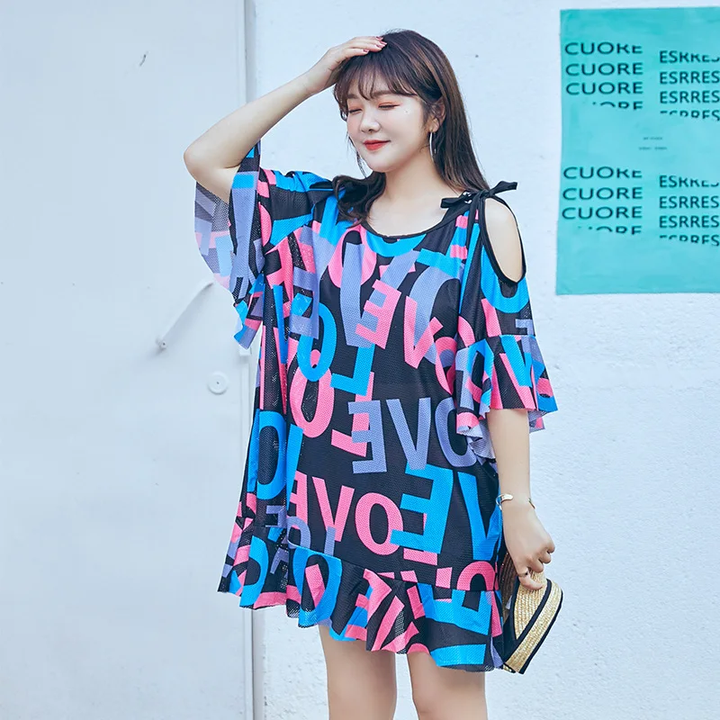 

New Style 2019 Plus-sized Swimming Suit Large Size Bathing Suit Plus-sized Womenswear Mm Sister 200 Conservative Swimwear