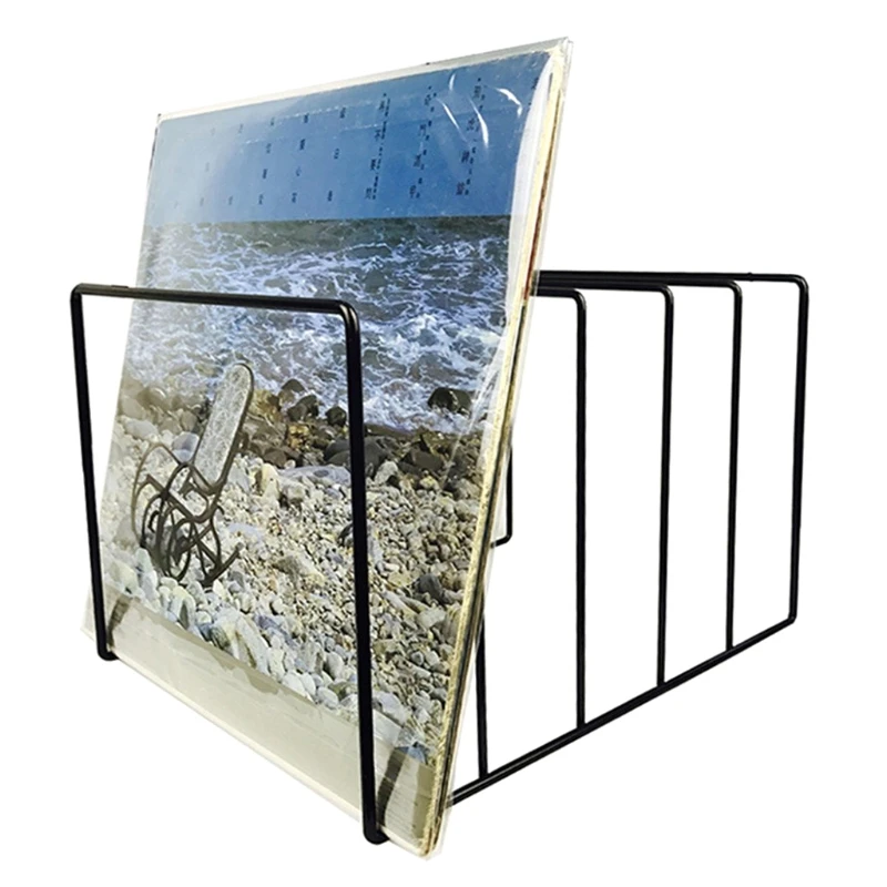 Suporte de Vinil para Exibição Metálica para Gravação de Vídeos Coleção de Armazenamento Prateleira Profissional - Image 5