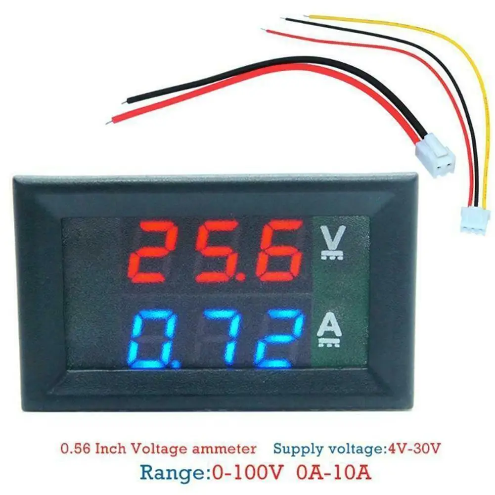 

Digital Voltmeter Ammeter DC100V 10A Panel Amp Volt Tester Meter Shipping Current Drop Voltage K5U0