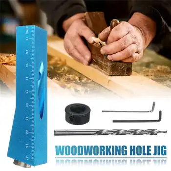 

Woodworking Drill Locator Drill Bit Depth Stop Collars Ring Positioner Drill Locator Wood Drill Bit Mini Pocket Hole Jig System