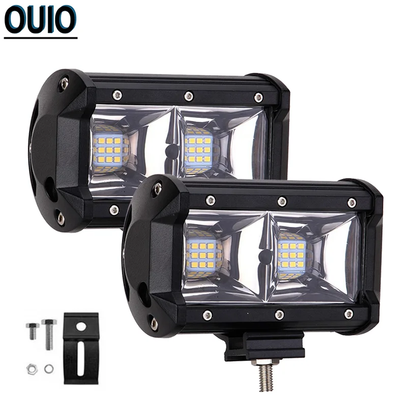 

96W 5 Inch Led Work Light Bar 6000K 4x4 Led Headlight for ATV Offroad Car Boat Motorcycle Tractor 12V 24V Auto Fog Lamp LED Bar