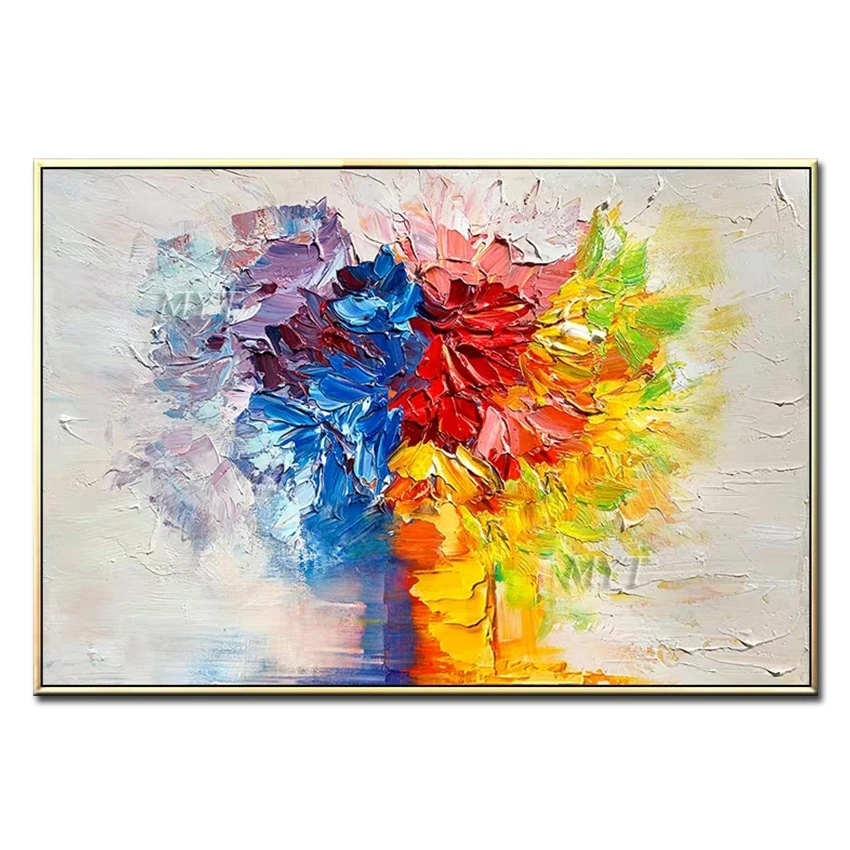 3d ナイフ花の絵画抽象油絵現代の壁の芸術リビングルームの写真家の装飾絵画 100 手塗り 絵画 書道 Aliexpress