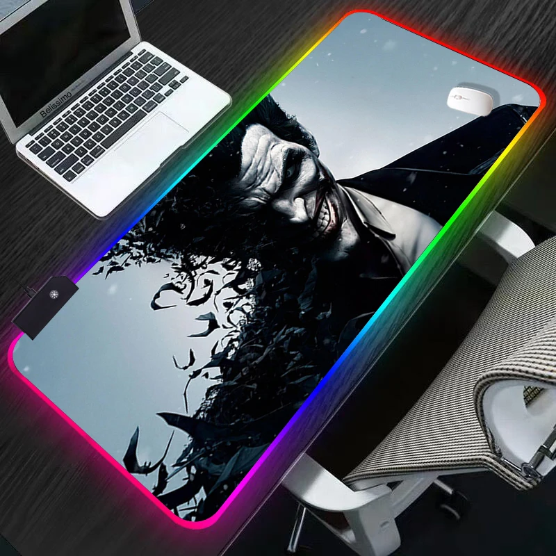 Джокеров Мышь pad RGB аниме цапиш souris 900X400 большой игровой коврик аксессуары