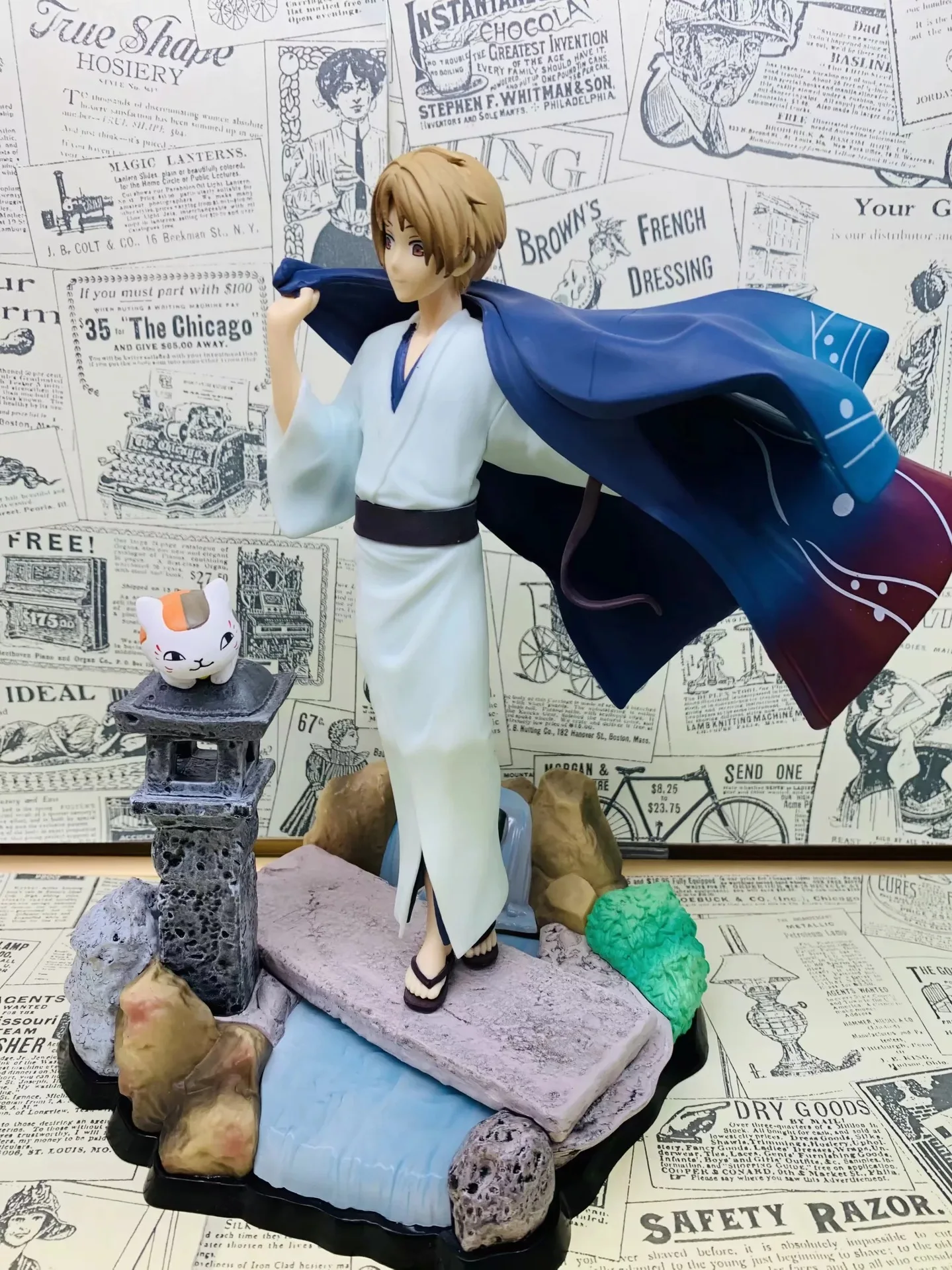 Японское аниме Natsume Yuujinchou Такаси Нацумэ с Nyanko Sensei Cat ПВХ фигурка Коллекционная модель игрушки куклы дропшиппинг