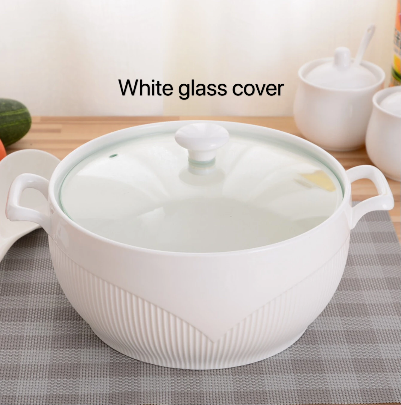 White glass cover