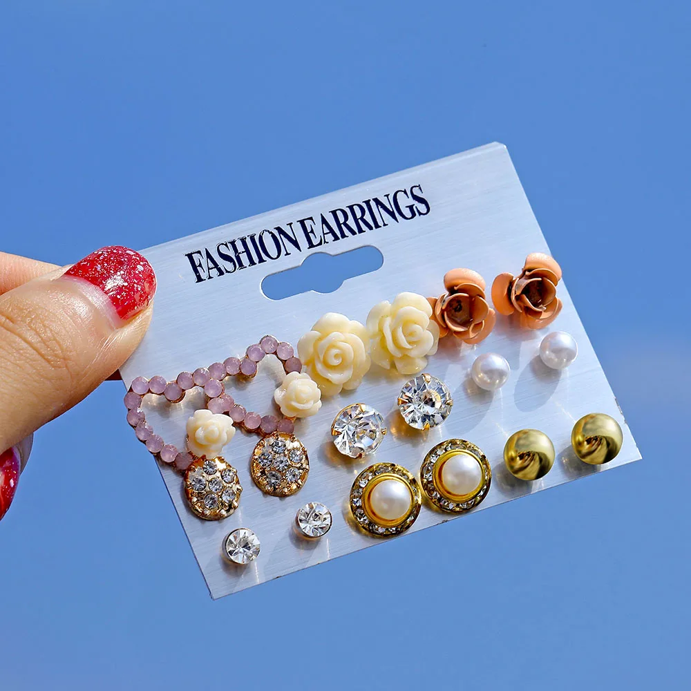 Богемный Леопардовый цвет, акриловый комплект жемчужных серег для женщин, модные серьги ручной работы с геометрическими кисточками, ювелирный подарочный набор - Окраска металла: IPA0040
