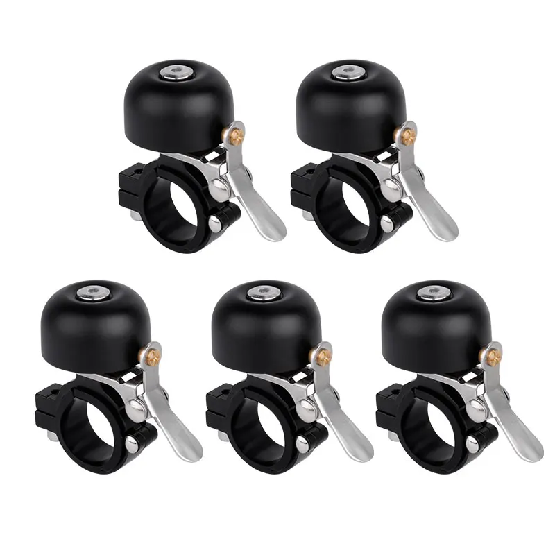 Black 5 PCS Deemount левой и правой руки Применение Классический цикл латунный раструб фиксатор для крепления на руль мотоцикла анодированный кольцо высокочастотный четкий Шум Предупреждение - Цвет: Black 5 PCS