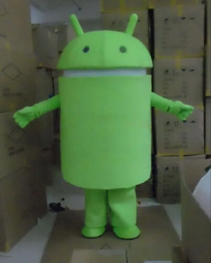 Рекламный костюм робота-талисмана на Android, маскарадный костюм для взрослых, нарядное платье, наряды высокого качества с героями мультфильмов, одежда унисекс