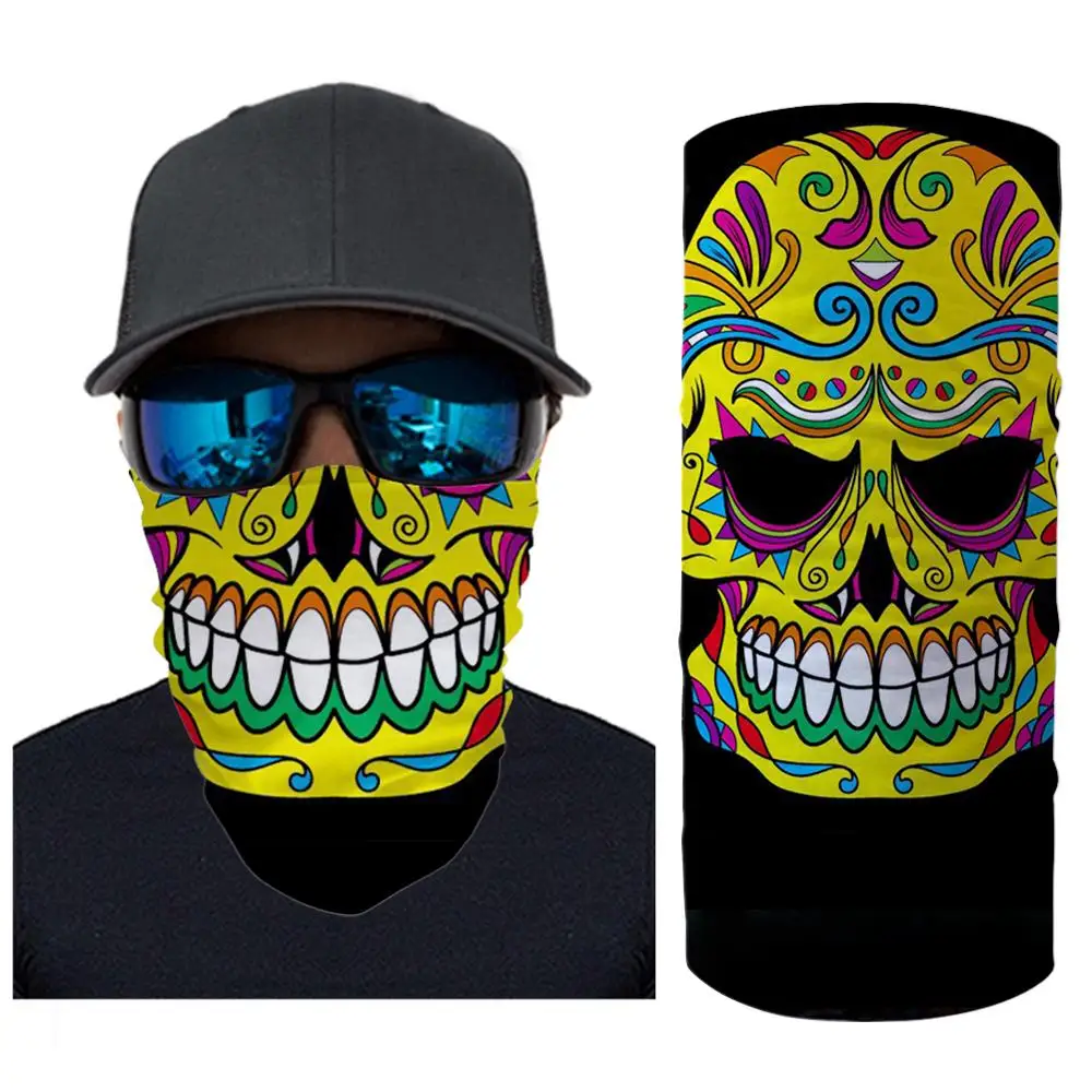 

Sunscreen Ice Riding headband demon Skull mouth Motorcycle Magic Headscarf Wind-proof Dust-proof Custom graphics ghost
