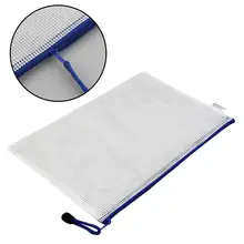 Портативный A4 5/10 шт/пакет файлы ручка Прозрачная сетка линии папка водонепроницаемый мешок на молнии LN