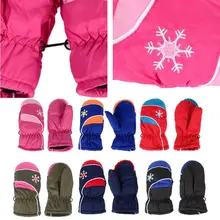 Детские Лыжные варежки водонепроницаемые и ветрозащитные зимние теплые уличные перчатки От 3 до 7 лет