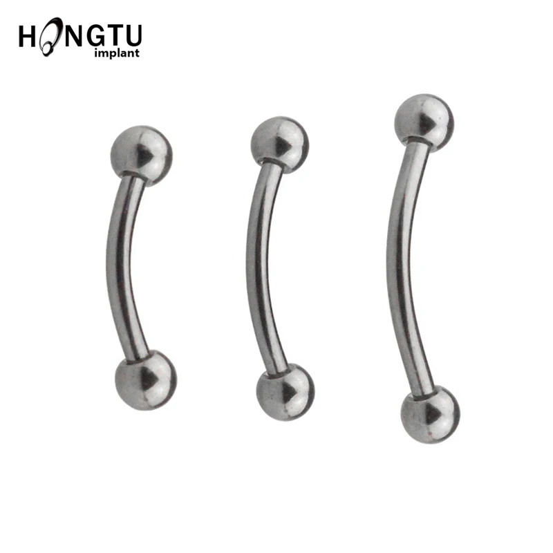 

1PC G23 Titanium Eyebrow Banana Piercing Ring Curved Barbell Lip Ring Snug Daith Helix Rook Earring Cartilage Tragus Jewelry 16G