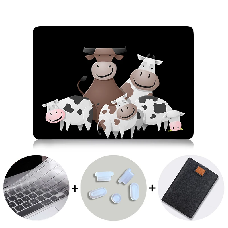 MB16 MTT чехол с мультяшными животными для Macbook Air 11 13 Pro retina 13 15 с сенсорной панелью для mac book 12 дюймов чехол для ноутбука с милым котом - Цвет: MB16