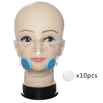 

Cycling Face Masks with 50/100pcs Nonwoven Filter Anti Dust Protection Mouth Mask PM2.5 Respirator 95% Filtration Mouth shields