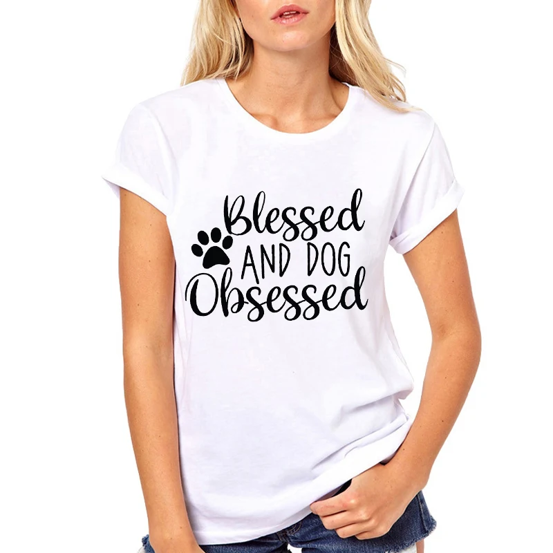 Женская одежда Blessed and Dog одержимый Забавный модный принт с героями мультфильмов