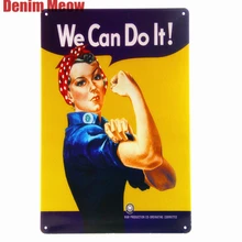Мы можем сделать это старинные металлические тарелки для паба настенная живопись Домашний Декор Бар жестяные знаки сексуальная девушка Арт плакат красота украшение 20*30 см A355