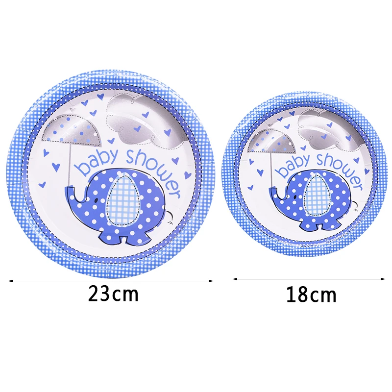 Синий мультфильм слон одноразовая посуда бумажные тарелки салфетки это мальчик ребенок день рождения баннер детский Душ пол раскрыть принадлежности
